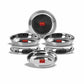 Stainless Steel Heavy Gauge Small Halwa Plates with Mirror finish - Set of 6pc - Swadesiicart