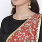 Ahalyaa Women's Black Poly Silk Kurta With Printed Dupatta | Swadesiicart