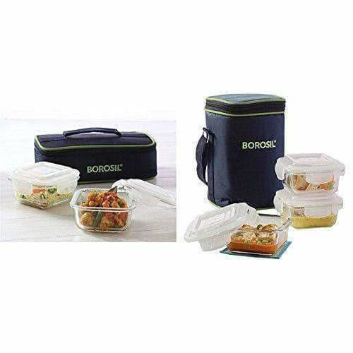 Glass Tiffin Set, 320ml, Set of 2 - Swadesiicart