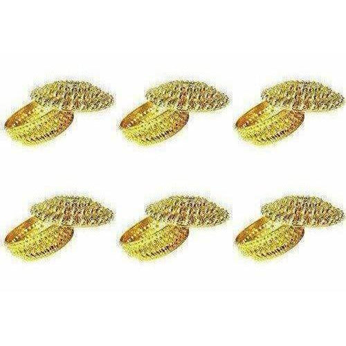 Golden - Decorative Organza Potli Basket (Pack Of 6) - Swadesiicart