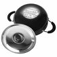 Hard Anodised Deep Kadhai With Stainless Steel Lid - Swadesiicart