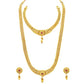 Gold-Polished Traditional Style Choker Necklace Jewellery Set for Women/Girls - Wahe Jewels - Swadesiicart