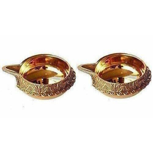 Diwali Kuber Deepak - Diya Oil Lamp For Puja Set Of 2 | Swadesiicart