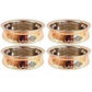 Steel Copper Handi Bowl Hammered Design Serving Dishes - Set of 4 - Swadesiicart