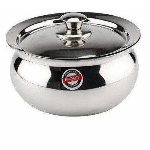 Pongal Pot/Cook-n-Serve Dish Stainless Steel - Swadesiicart