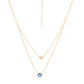 Gold-Toned Alloy Heart & Evil Eye Necklace - The Pari | Swadesiicart