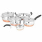 Stainless Steel Cookware - Along With Copper Bottom - Set of 5 Pieces - Swadesiicart