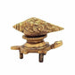 Brass Vishnu Shankh Conch Shell For Puja With Vastu/ Fengshui Tortoise For Home Decor - Swadesiicart