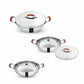 Stainless Steel Kadai with Lid - 2.5 Litres - Swadesiicart