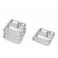Stainless Steel 3 in 1 Plate with 3 Compartment - Set of 4 - Swadesiicart