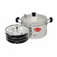 Stainless Steel Idly Cooker With 4 Idly Plates - Swadesiicart