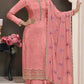 Anaita Pink Silk Embroidered Stitched Salwar Suit