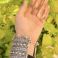 Tehzeeb Creations Women's Silver Colour Oxidised Kada Afghani Style Bangle - Swadesiicart