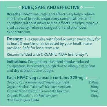 Organic India Breathe Free Capsules - Swadesiicart