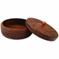Handcrafted Wooden Box Pot Serving Bowl with Lid - Swadesiicart
