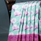 Block Print Mint Blue Coloured Mulmul Cotton Saree By Gayathri Reddy Designer Studio | Swadesiicart