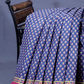 Denim Blue Colour Block Print Pure Mulmul Cotton Saree By Gayathri Reddy Designer Studio | Swadesiicart
