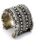 Tehzeeb Creations Women's Silver Colour Oxidised Kada Afghani Style Bangle - Swadesiicart