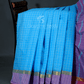 Sky Blue Coloured With Checks Pure Mangalgiri Cotton Saree By Gayathri Reddy Designer Studio | Swadesiicart