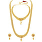 Gold-Polished Traditional Style Choker Necklace Jewellery Set for Women/Girls - Wahe Jewels - Swadesiicart