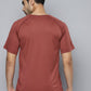 Alcis Men Rust Slim Fit T-shirt | Swadesiicart