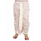Men's Silk Solid Dhoti (White, Free Size) | Swadesiicart