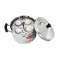 Stainless Steel Idly Cooker With 4 Idly Plates - Swadesiicart