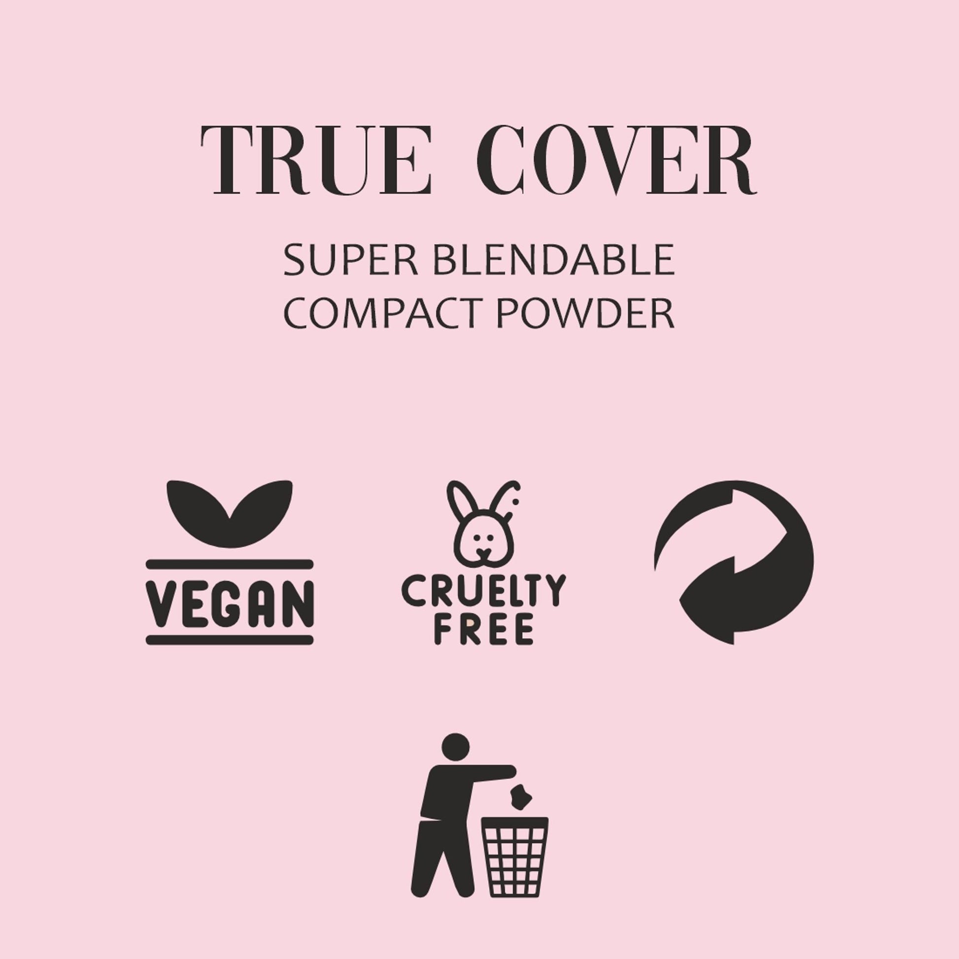 Matt Look True Cover Super Blendable Compact Powder - Golden Sand - Swadesiicart