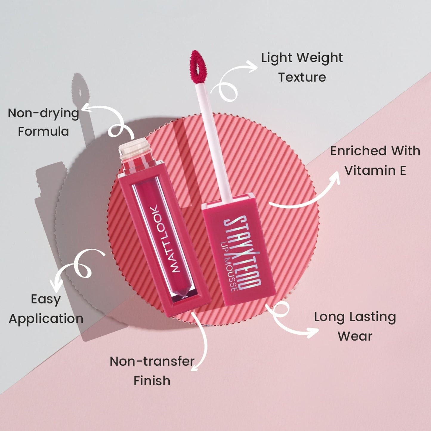 Matt Look Stayxtend Lip Mousse - New Maroon - Swadesiicart