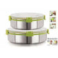 Stainless Steel Airtight & Leak Proof Containers Set, 1300 ml & 1750 ml, Set Of 2 - Swadesiicart