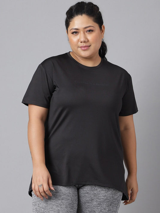 MKH Plus Size Drop-Shoulder Sleeves Dri-FIT Relaxed Fit Training T-shirt - Swadesiicart
