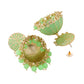 Yellow Chimes Women Green Meenakari Jhumkas Earrings - Swadesiicart