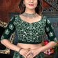 Jyoti Fashion Beautiful Bottle Green Faux Georgette 3MM Sequins with Thread & Jari Embroidery Lehenga Choli with Dupatta | Swadesiicart