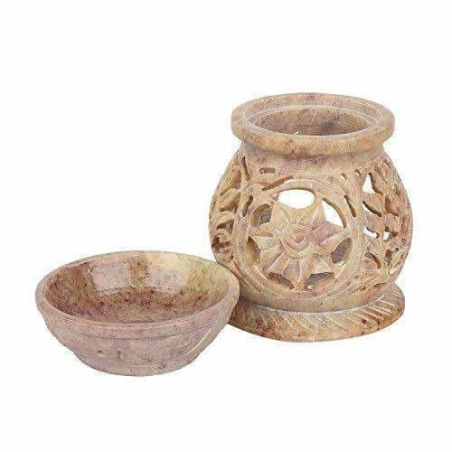 Handcrafted Soapstone Aroma Burner, Oil Diffuses | Swadesiicart