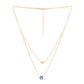 Gold-Toned Alloy Heart & Evil Eye Necklace - The Pari | Swadesiicart