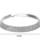 Silver-Toned Alloy Rhinestones Studded Choker Necklace - The Pari | Swadesiicart