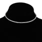 Silver-Toned Alloy Rhinestones Studded Choker - The Pari | Swadesiicart