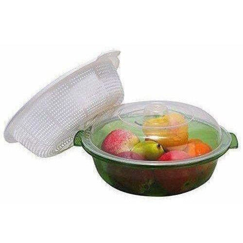 Multipurpose Double Layer Plastic Sieve Drainer Bowl - Swadesiicart