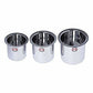 Stainless Steel Deep Tope Kolga Set of 3 - Swadesiicart