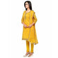Yellow Chanderi Cotton Dress Material | Swadesiicart