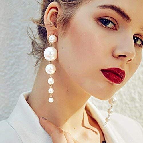Gold-Polished Alloy Pearl Droplets Earrings - The Pari - Swadesiicart