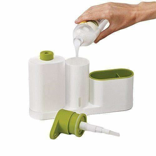 Self Sink Drainer Dishwasher Sanitize Liquid Dispenser and Sponge Holder - Swadesiicart