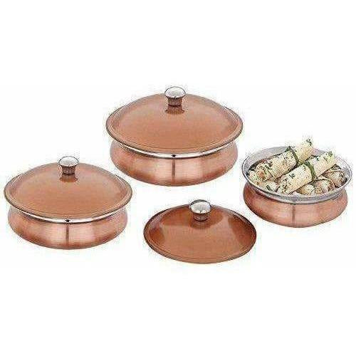 Serving Dish-Copper - Set of 3 - Swadesiicart