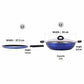 Nonstick Induction Base Cookware Set of Tawa + Kadhai - Swadesiicart
