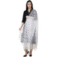 A R Silk Moti Luv Luv Stripe Regular Dupatta White Color Dupatta or Chunni | Swadesiicart