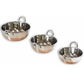 Stainless Steel Copper Bottom Kadhai with Handle - Set of 3 Pieces - Swadesiicart