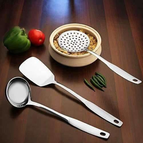 Stainless Steel Kitchen Tools (Set of 3) - Swadesiicart