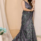 Aafreen Partywear Designer Grey Khadi Fancy Saree
