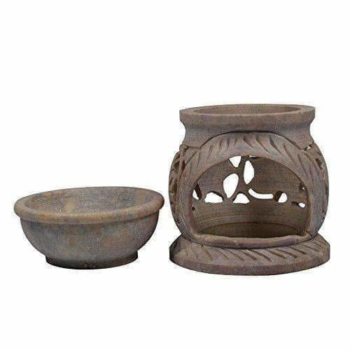 Handcrafted Soapstone Aroma Burner, Oil Diffuses | Swadesiicart