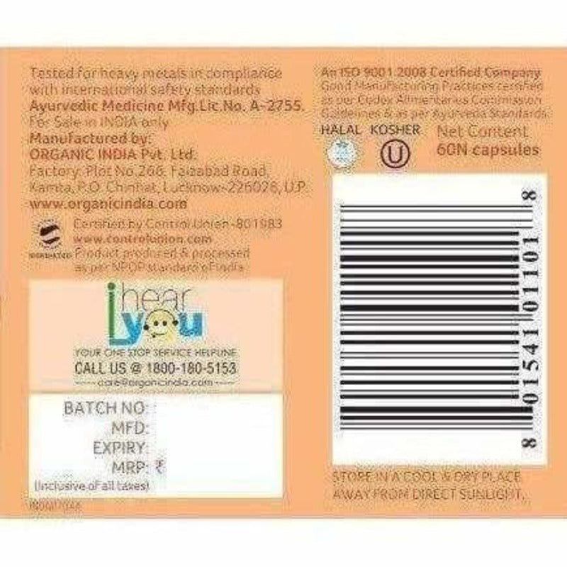 Organic India Immunity Capsules - Swadesiicart